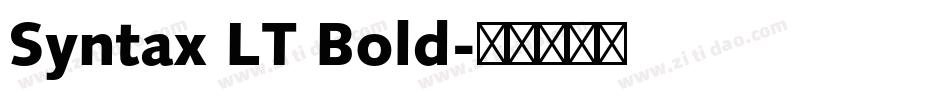 Syntax LT Bold字体转换